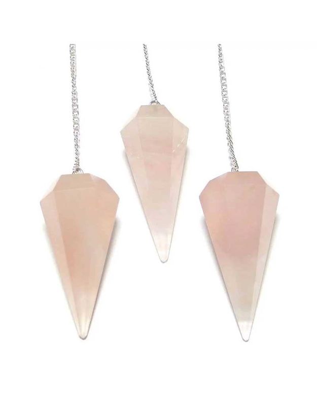 Rose Quartz Faceted Pendulum
