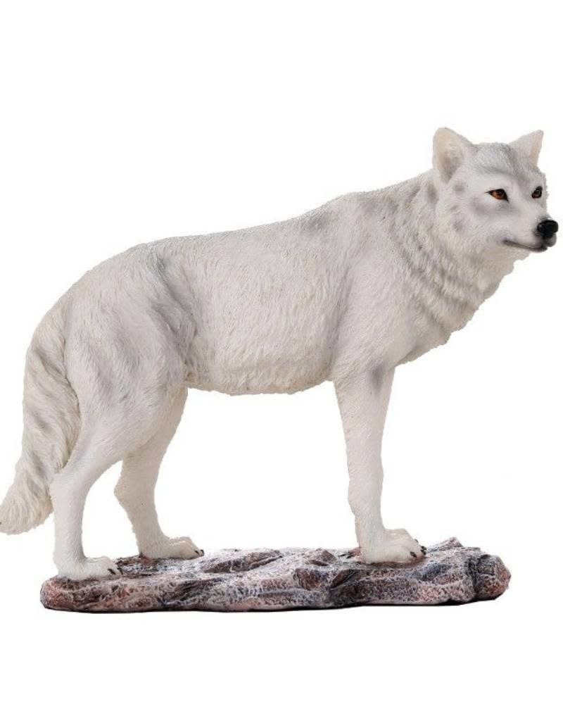 Arctic White Wolf Statue
