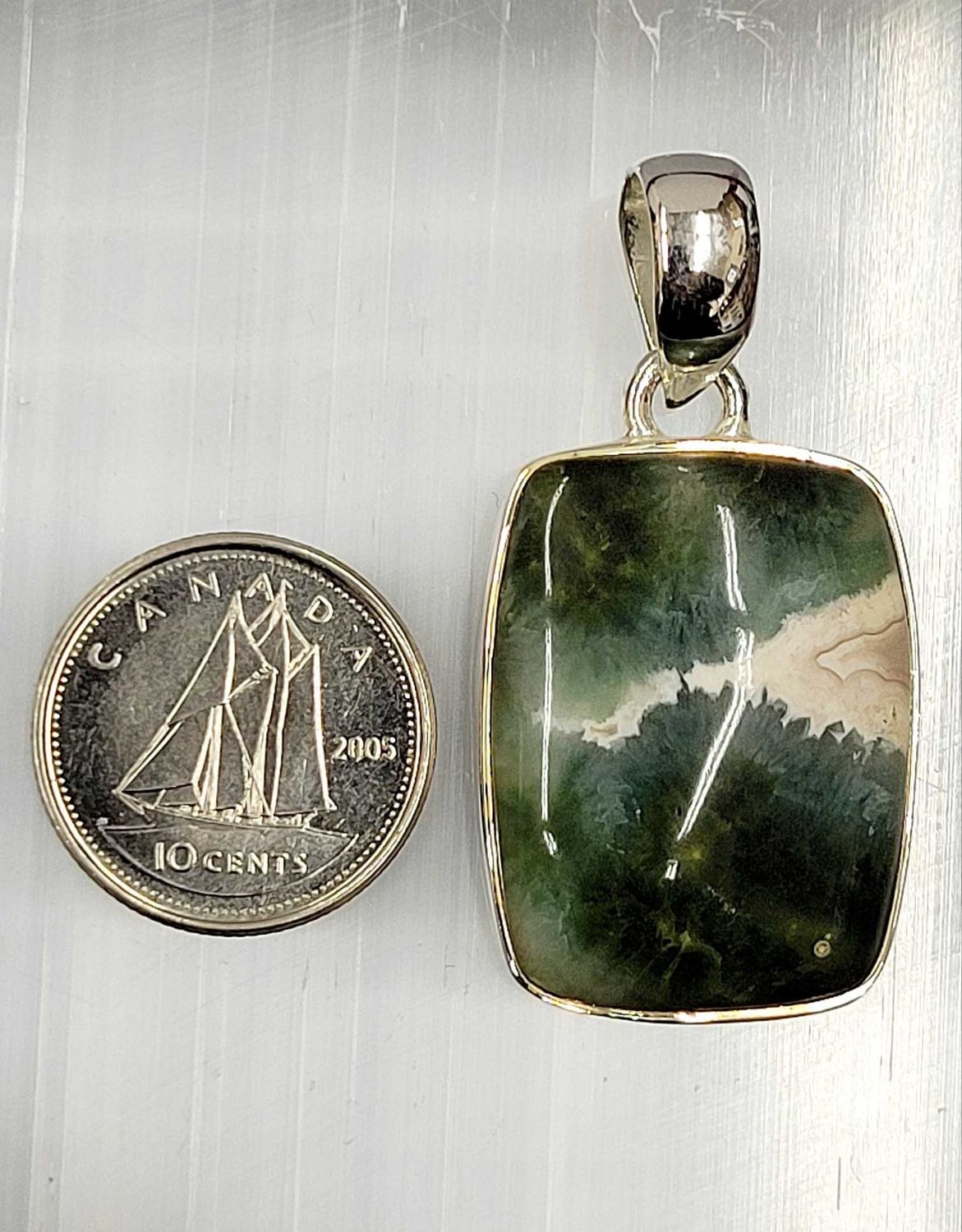 Ocean Jasper Pendant Sterling Silver