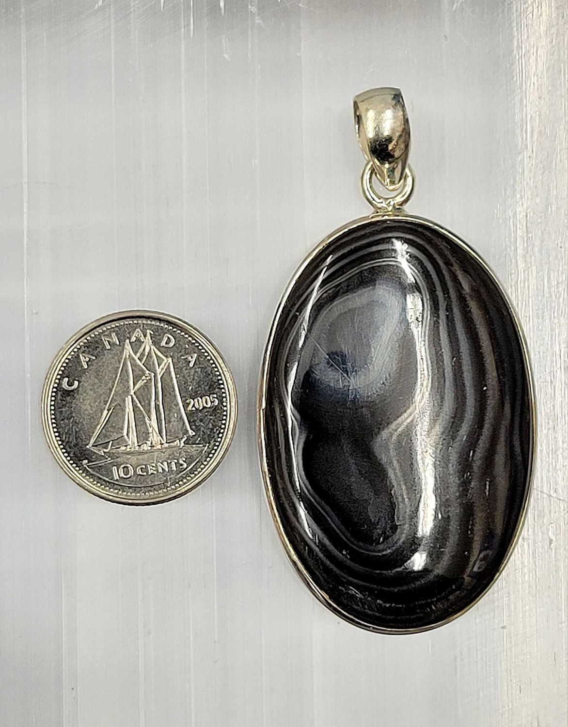 Psilomelane Pendant Sterling Silver