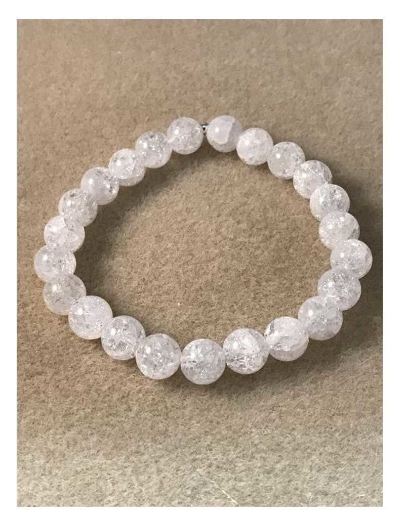 Fire &amp; Ice (Crackled Quartz) Bracelet 8mm
