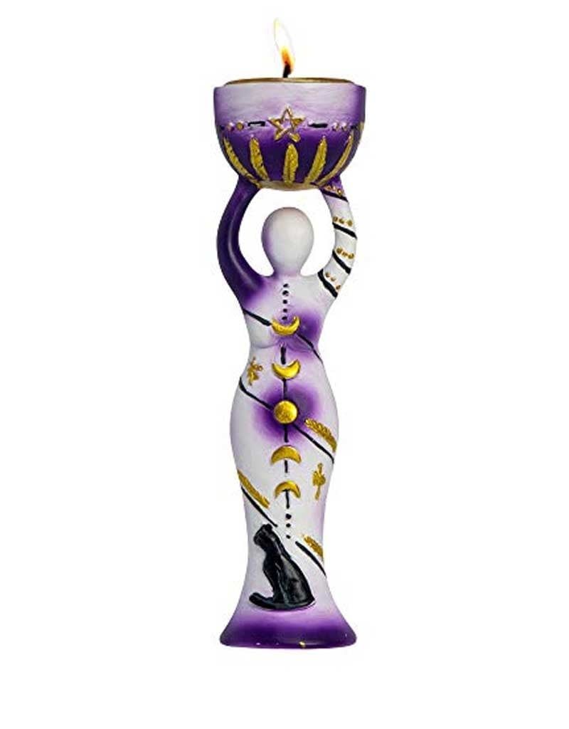 Moon Goddess Candle Holder - 7.5″H
