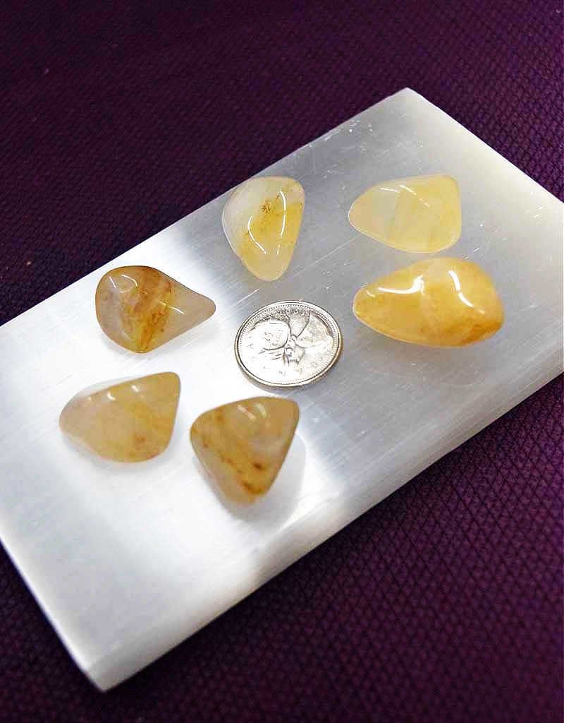 Golden Healer Quartz / Amphibole Tumbled
