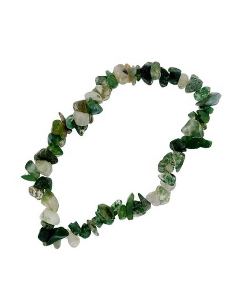 Moss Agate Chip Bracelet