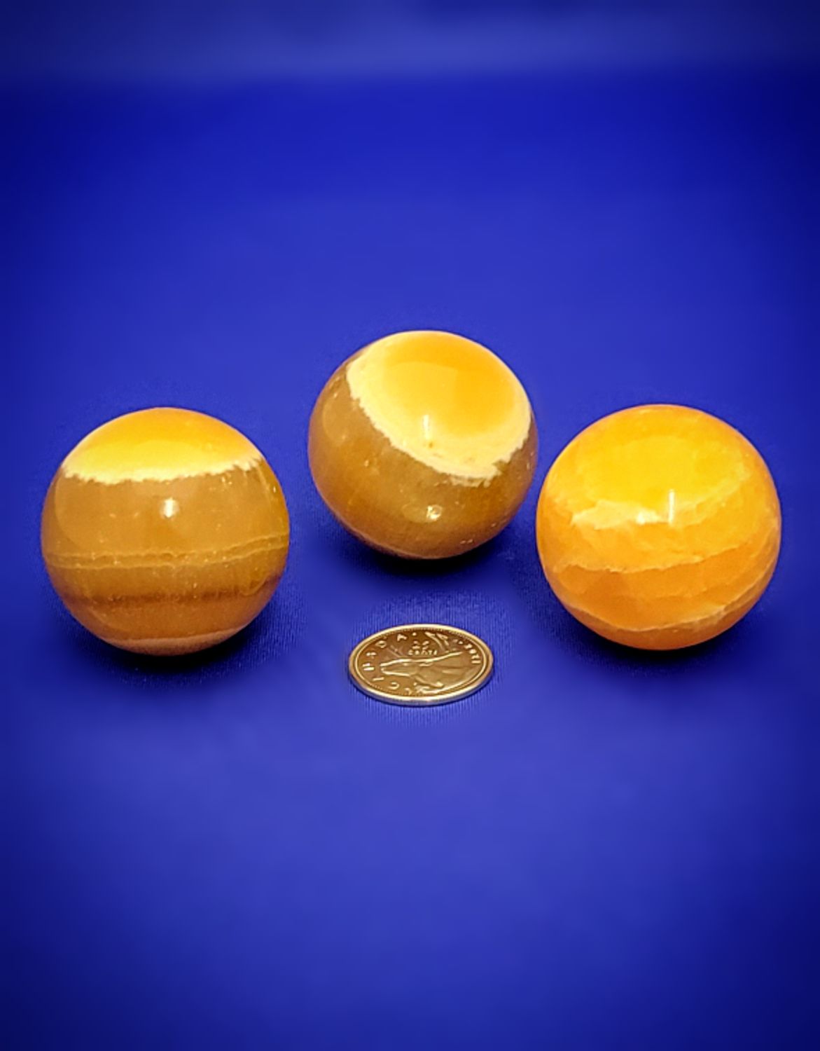 Orange Calcite Spheres 1.75&quot;