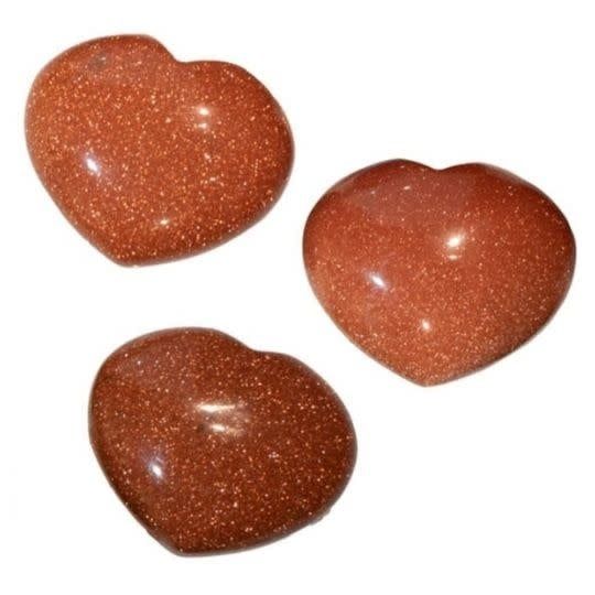 Goldstone Puffy Heart