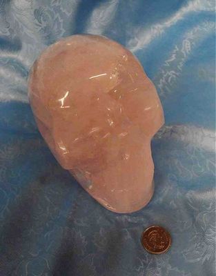 Rose Quartz Skull 5.75&quot;