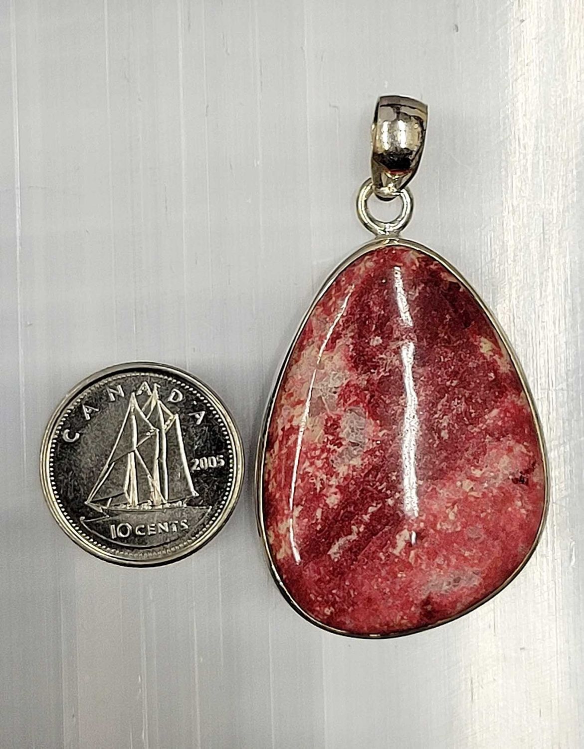 Thulite Pendant B Sterling Silver