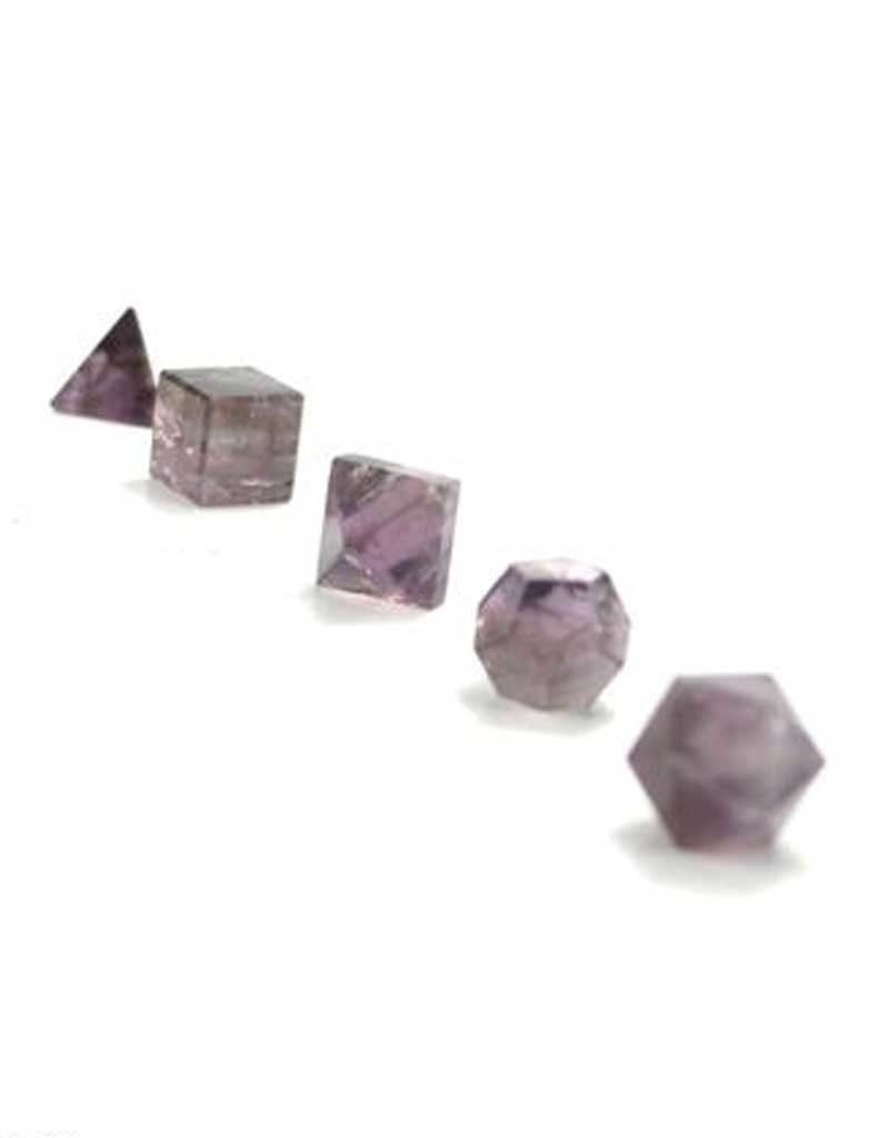 Platonic Solids Set Amethyst