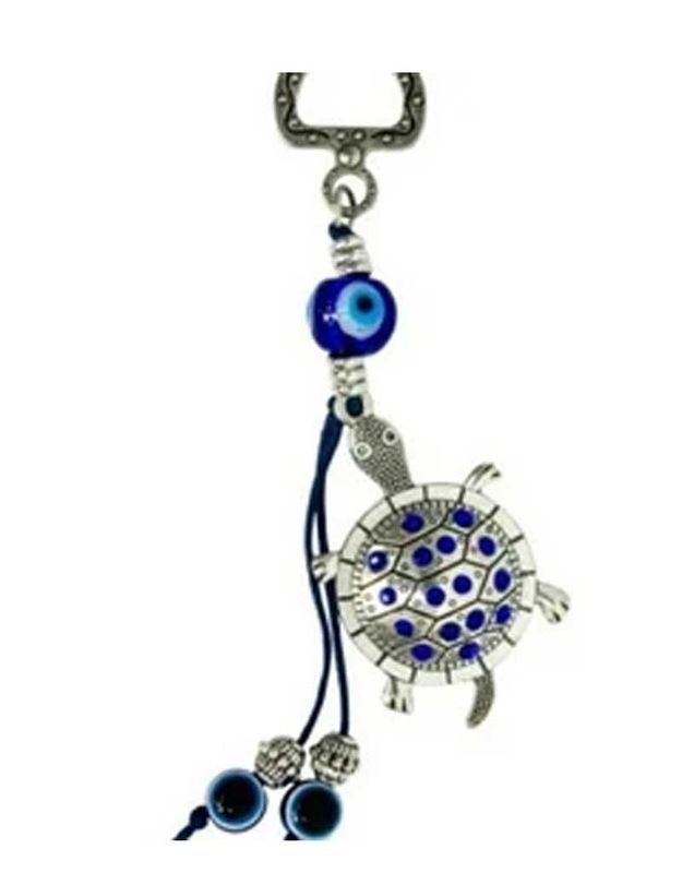 Evil Eye Protection Turtle w/ Gems  Talisman -4.5&quot;