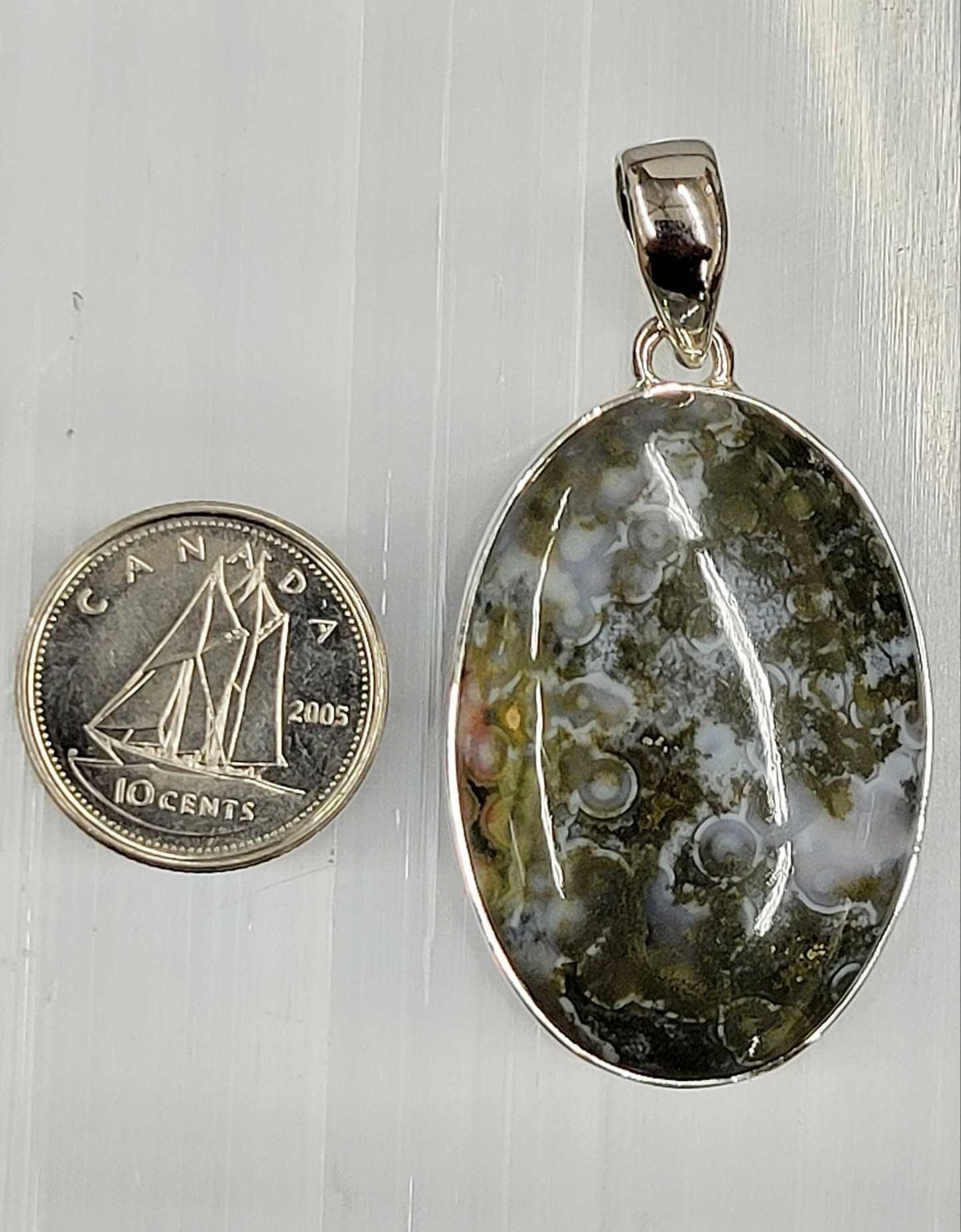 Ocean Jasper Pendant C Sterling Silver