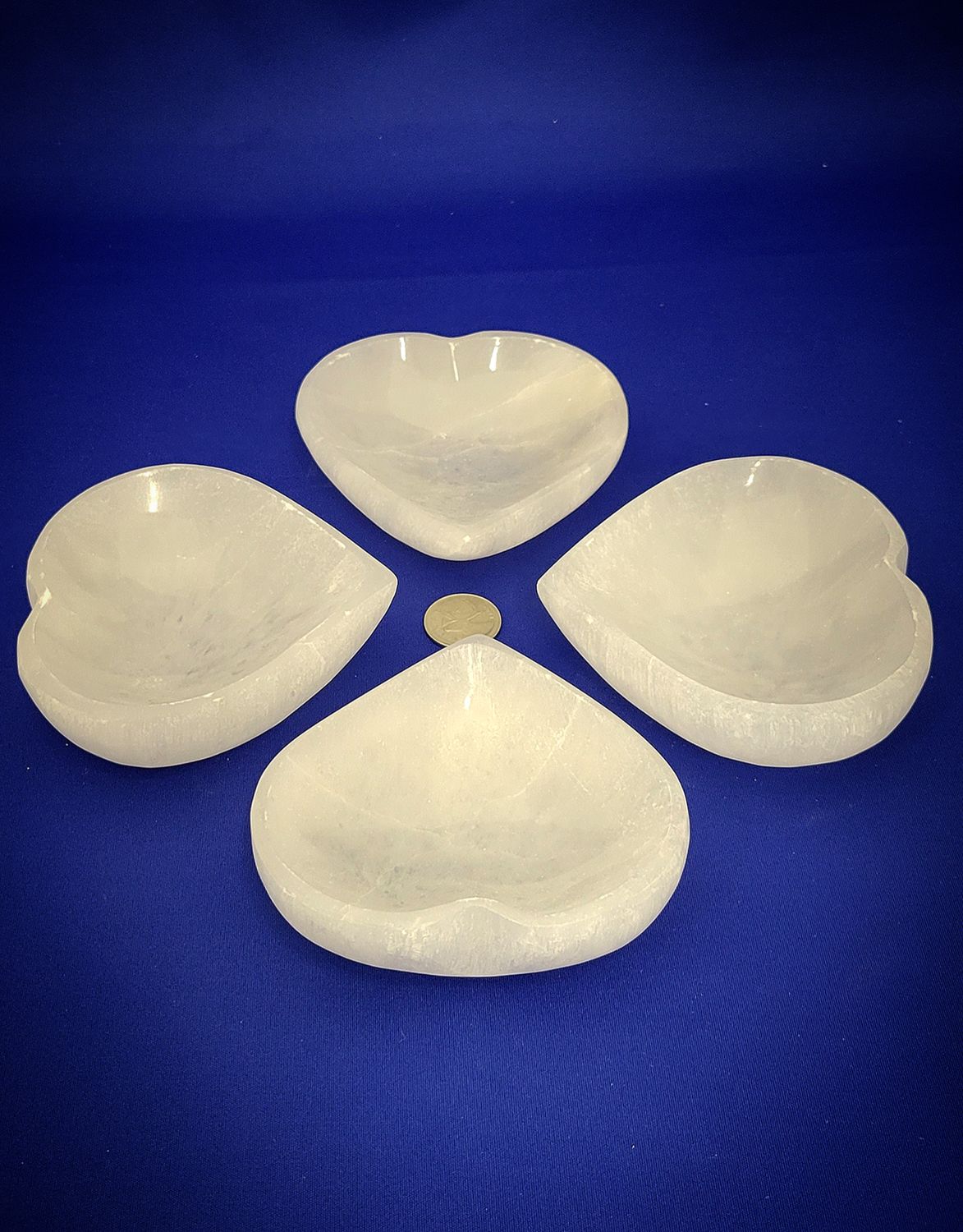 Selenite Heart Bowl 4.25&quot;