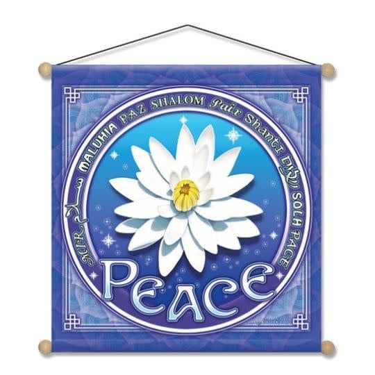 Lotus of Peace Meditation Banner 15&quot; x 15&quot;
