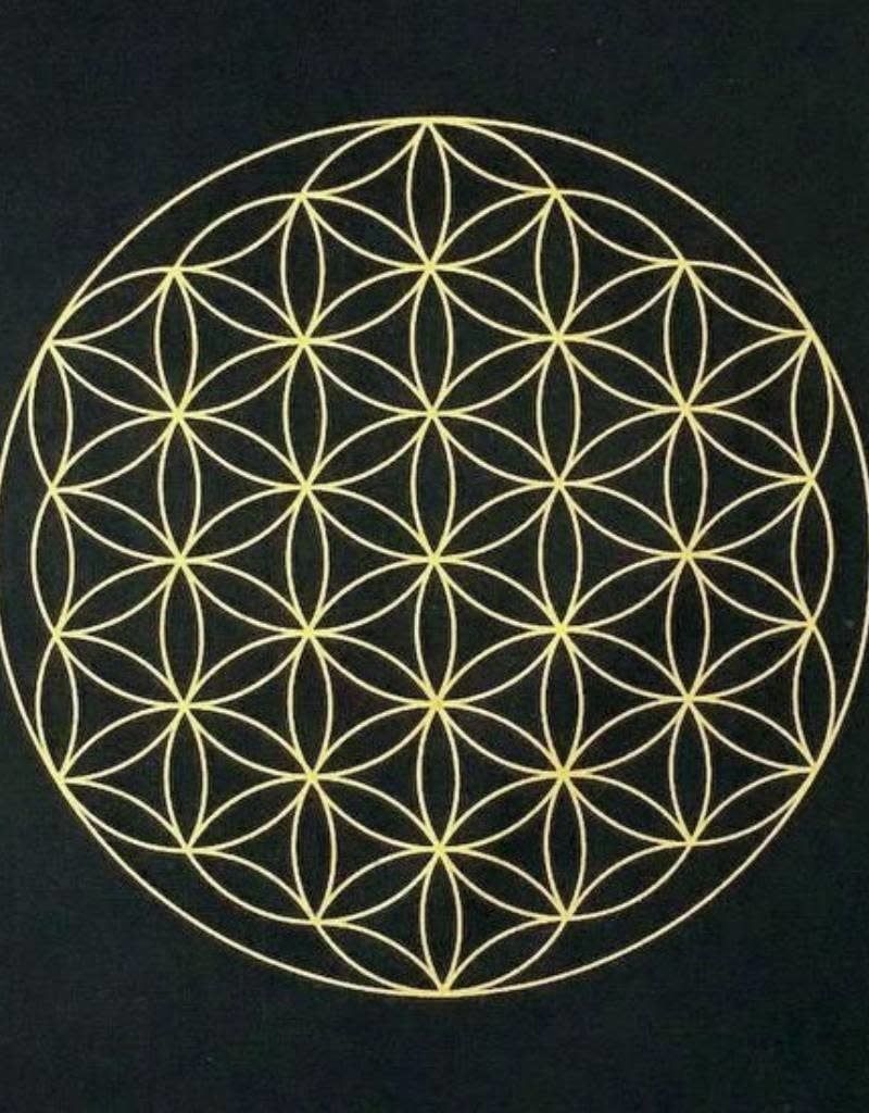 Flower of Life Crystal Grid Mat - 12″ x 12″
