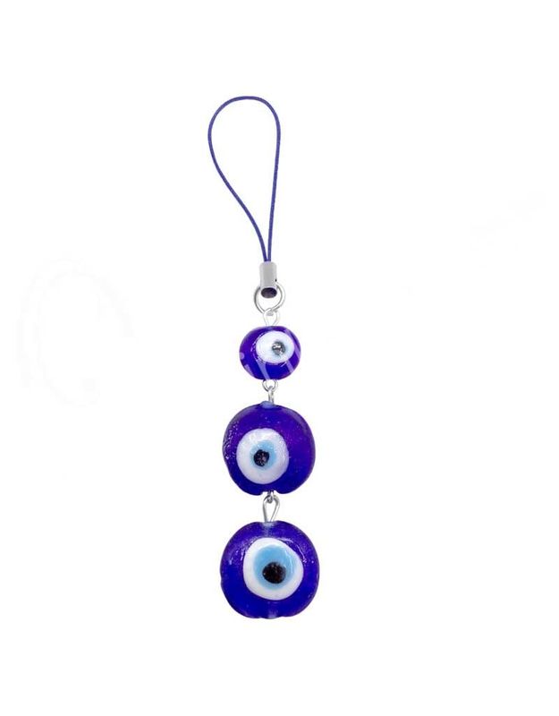 Glass Evil Eye Talisman 2&quot; - (3 Eyes)