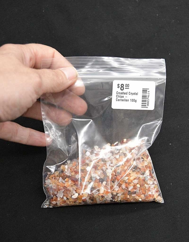 Crushed Crystal Chips - Carnelian 100g