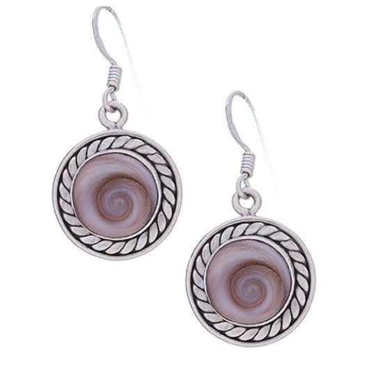 Shiva Eye Dangle Sterling Silver Earrings