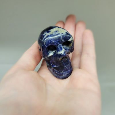 Sodalite Skull 2.25&quot;