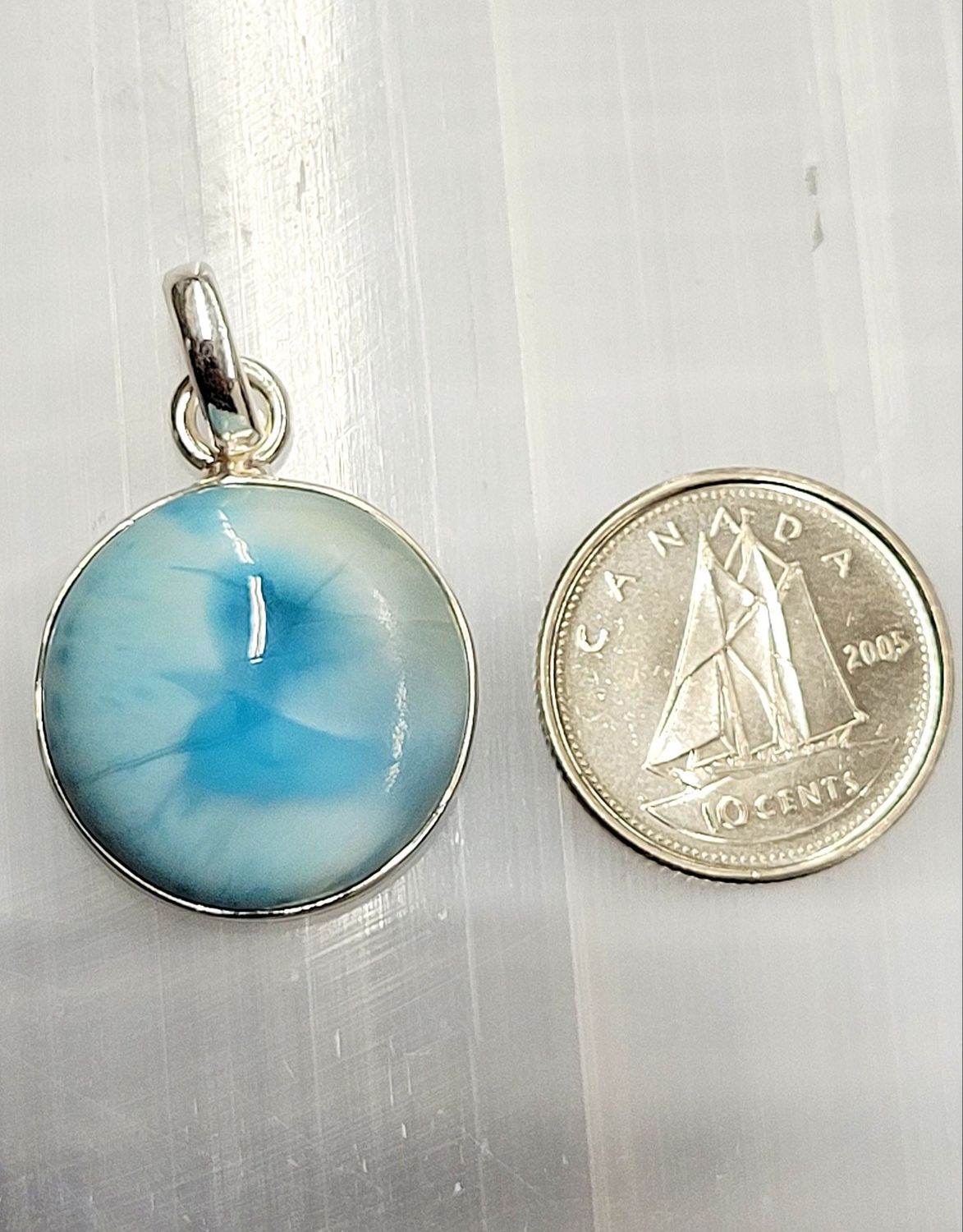 Larimar Pendant K Sterling Silver