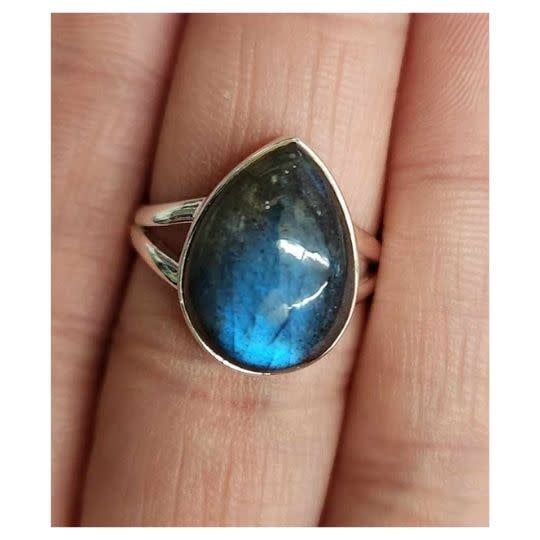 Labradorite Ring B - Size 5 Sterling Silver