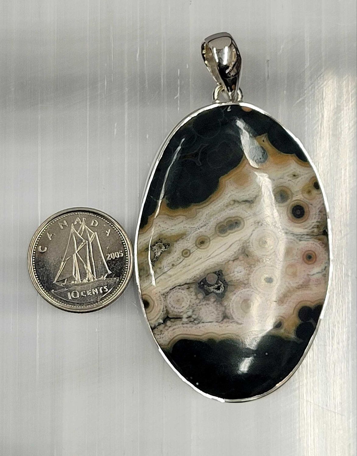 Ocean Jasper Pendant A Sterling Silver