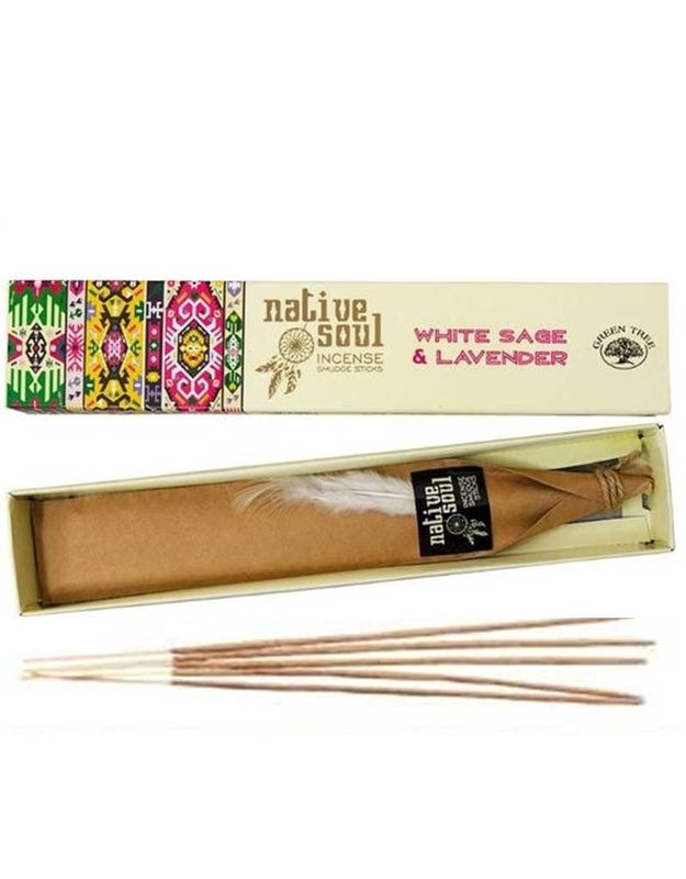White Sage &amp; Lavender Native Soul Incense Sticks