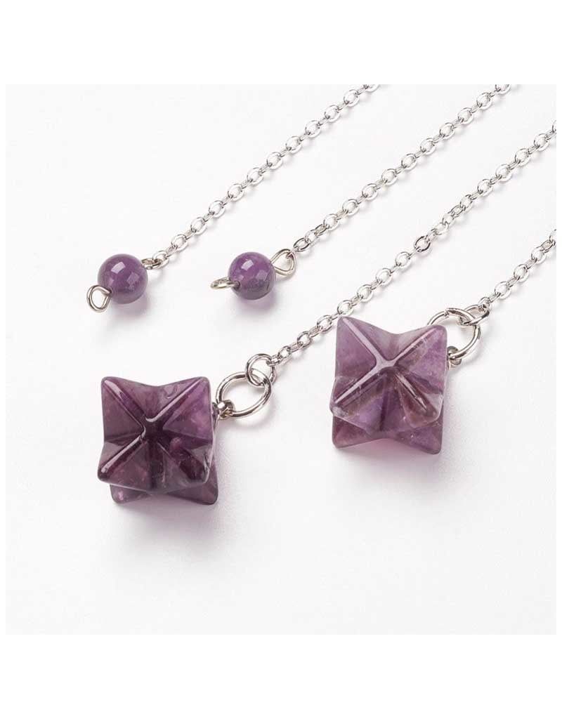 Merkaba Amethyst Pendulum