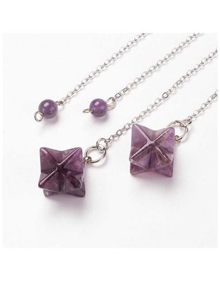 Merkaba Amethyst Pendulum