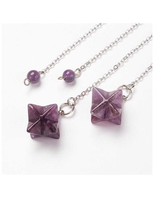 Merkaba Amethyst Pendulum