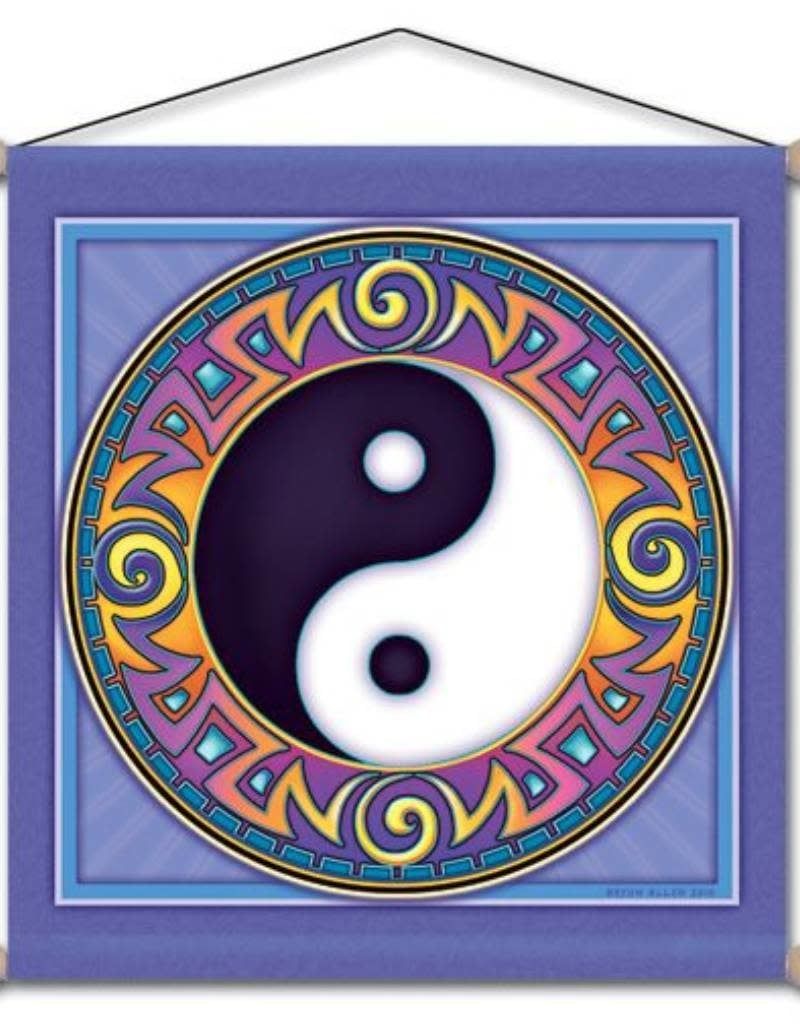Yin Yang  Meditation Banner 15&quot; x 15&quot;