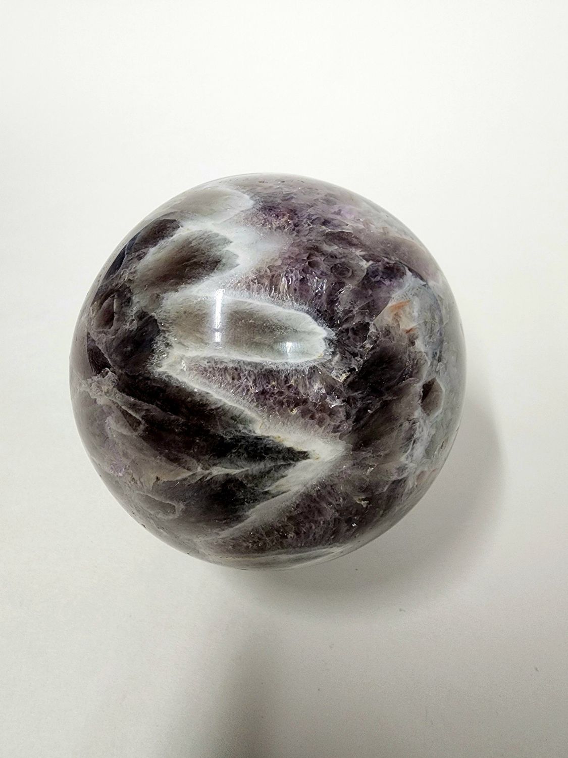Chevron Amethyst Sphere 3&quot;