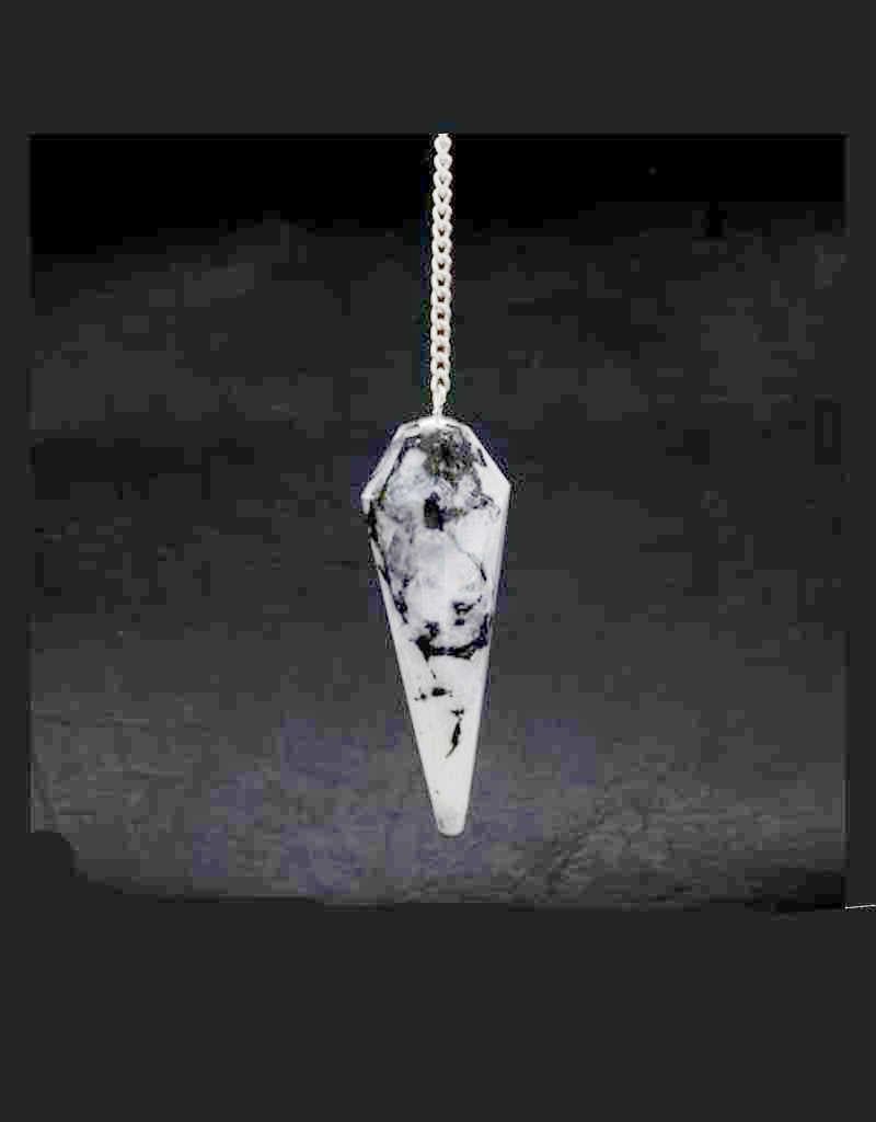 Rainbow Moonstone Faceted Pendulum