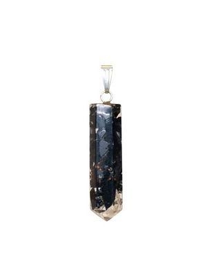 Black Tourmaline Orgonite Point Pendant