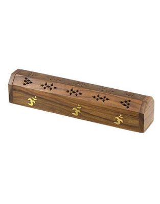 OM Wood Incense Burner / Storage Box - 12&quot;