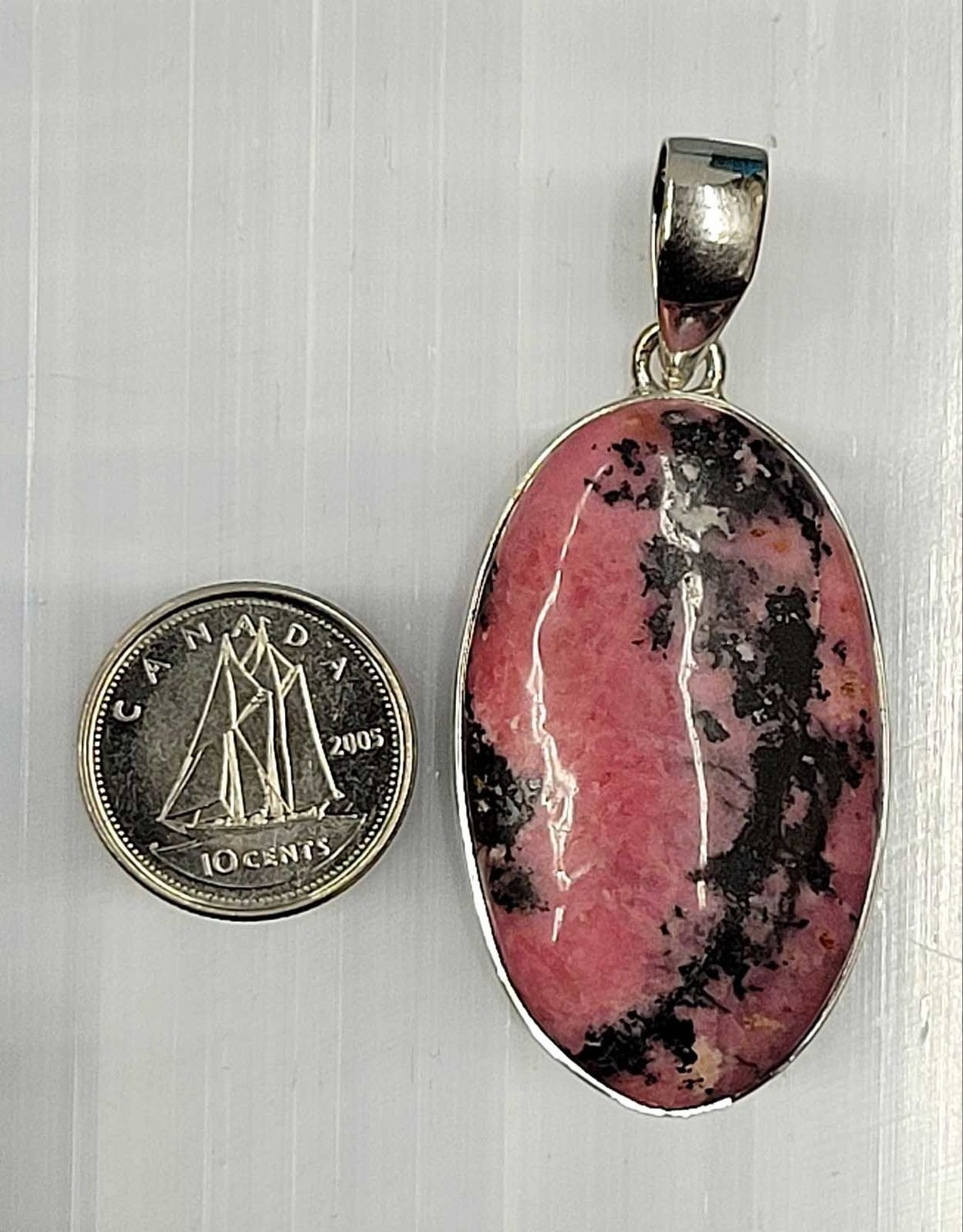 Rhodonite A Pendant Sterling Silver