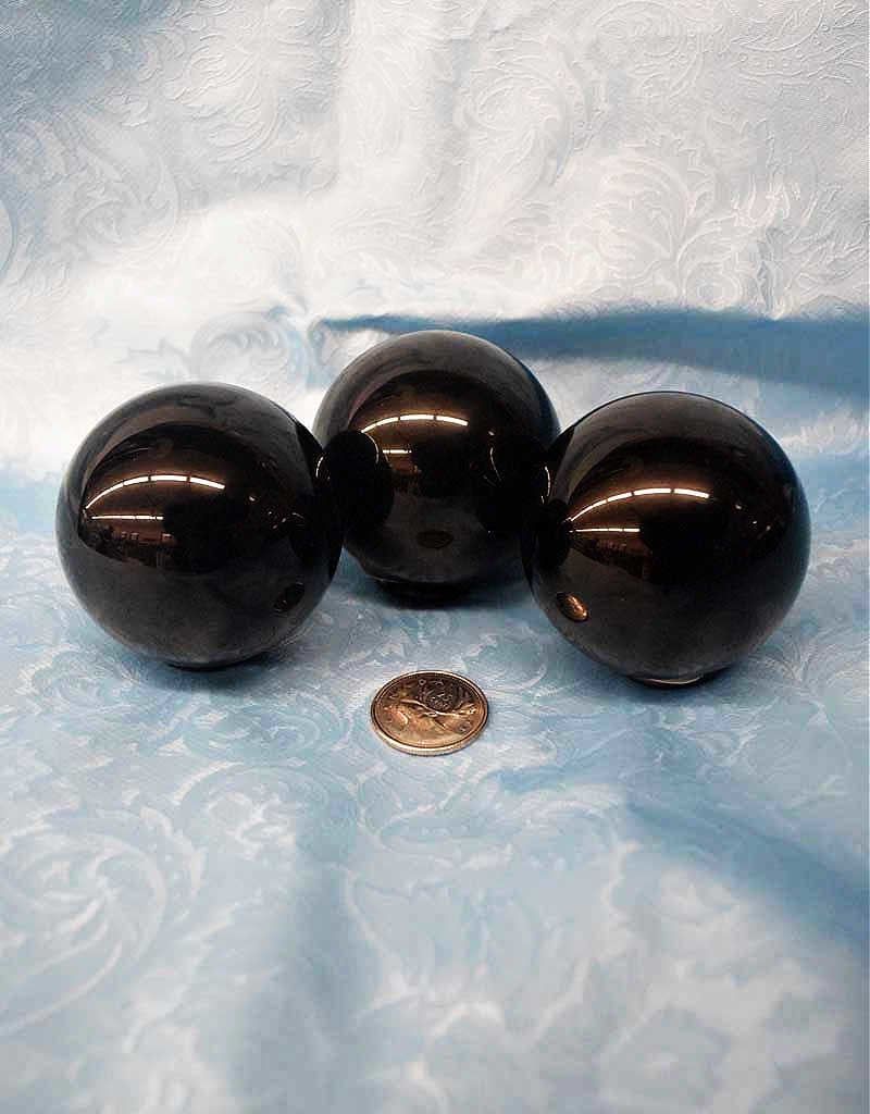 Black Obsidian Spheres 2.25&quot;