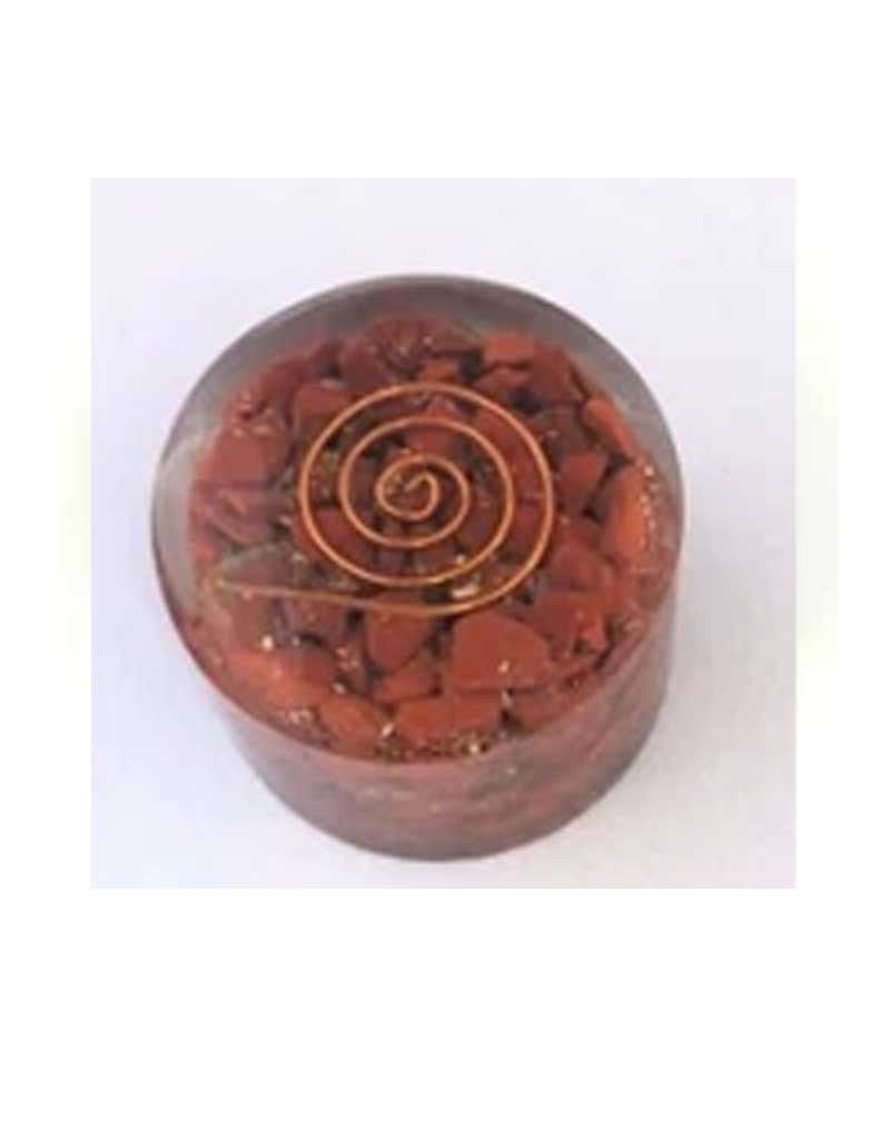 Round Pocket Orgonite Red Jasper