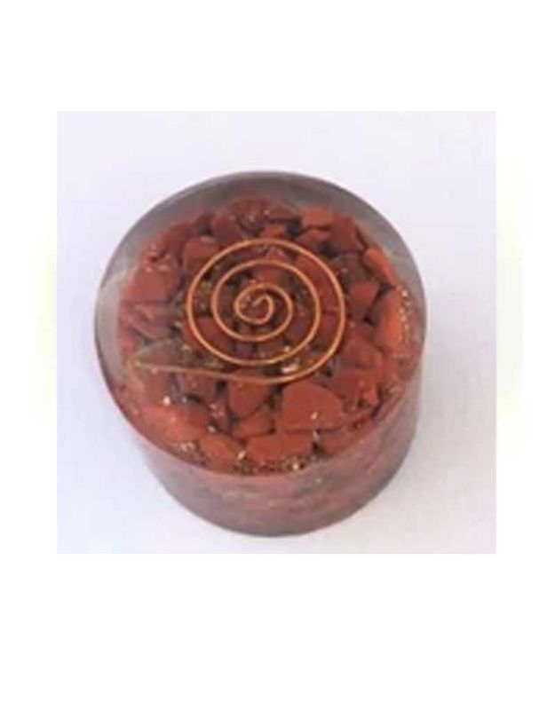 Round Pocket Orgonite Red Jasper