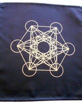 Metatron&#39;s Cube Crystal Grid Mat - 12″ x 12″