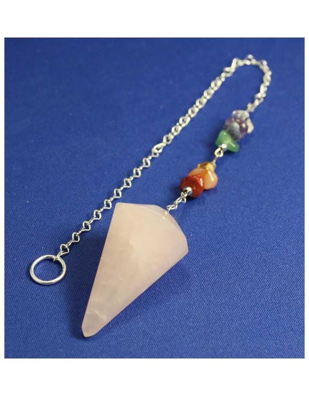 Rose Quartz Chakra Chip Pendulum