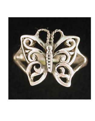 Butterfly Ring Sterling Silver - Size 4