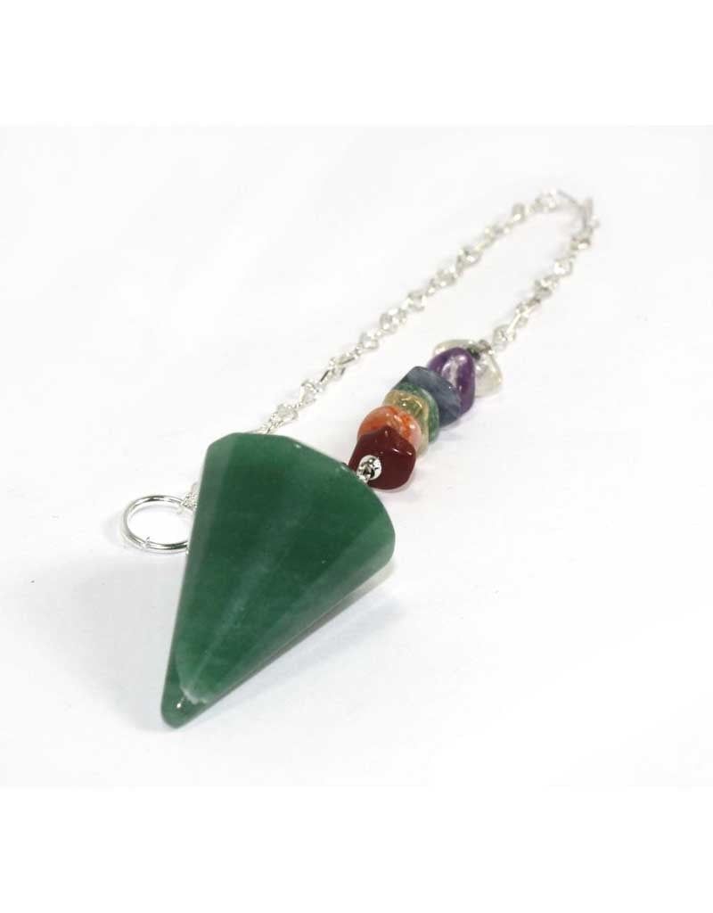 Green Aventurine Chakra Chip Pendulum