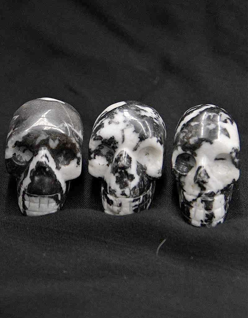 Zebra Jasper Skull 2-2.25&quot;
