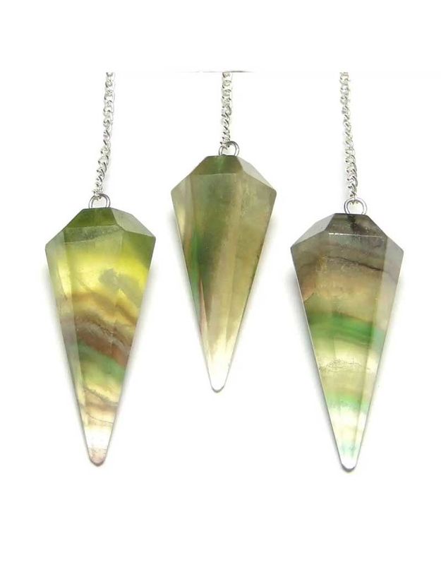 Fluorite Faceted Pendulum