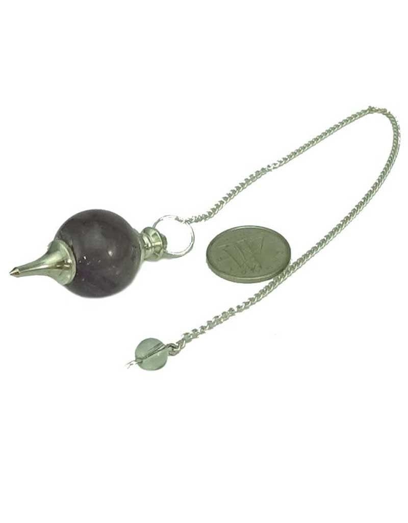 Labradorite Ball &amp; Point Pendulum