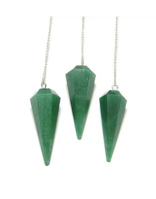 Green Aventurine Faceted Pendulum