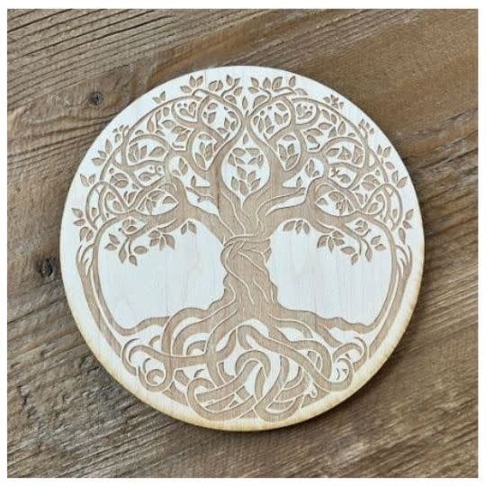 Wood Crystal Grid - Celtic Tree of Life