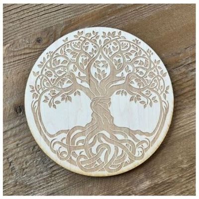 Wood Crystal Grid - Celtic Tree of Life