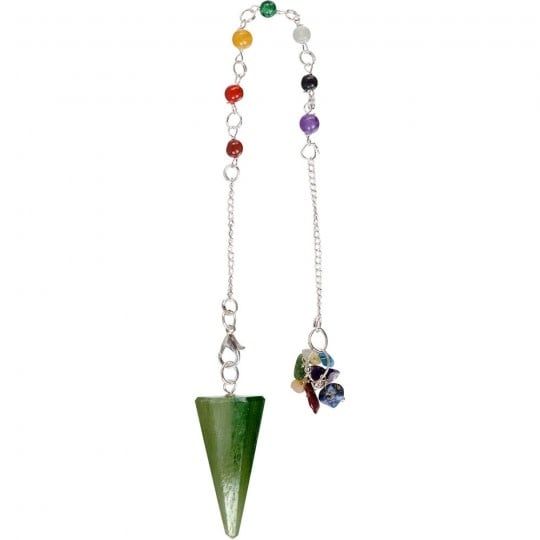 Green Aventurine Hexagonal Chakra Pendulum