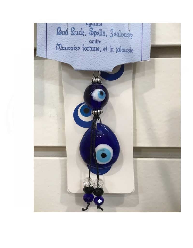 Evil Eye Keychain - 2 Evil Eyes 4&quot;